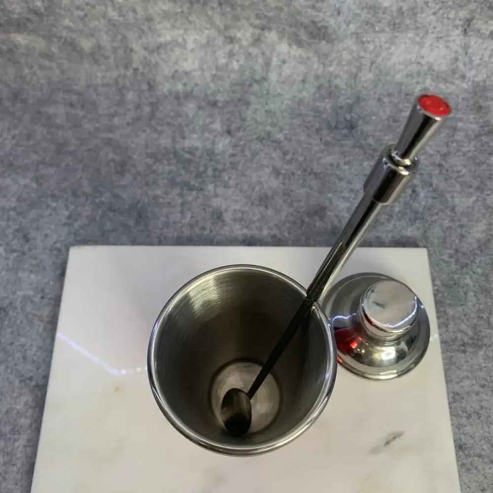 Tanqueray Gin Bar Spoon, Spinning Handle Design, 2010s, Polished Stainless Steel